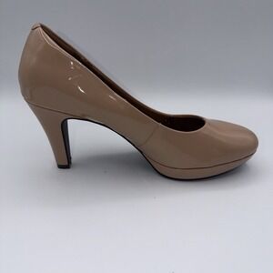 Clarks Nude Pink Adriel Viola Platform Pump Womens Size 10 Soft Cushion Insole